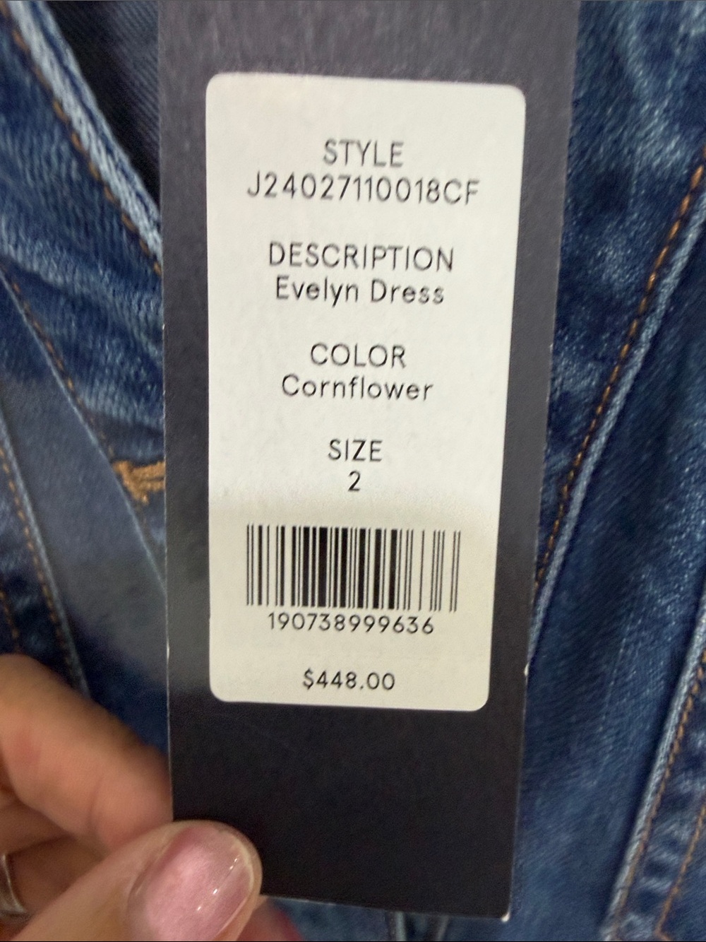 Veronica Beard Cornflower Denim-Style Sleeveless Dress